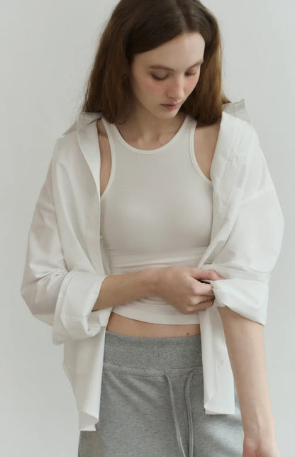 Barely-There Racerfront Bra Top<br/>輕裸削肩品牌刺繡Bra Top