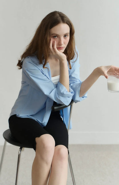 Water-Repellent Oversized Shirt<br/>抗潑水品牌刺繡襯衫