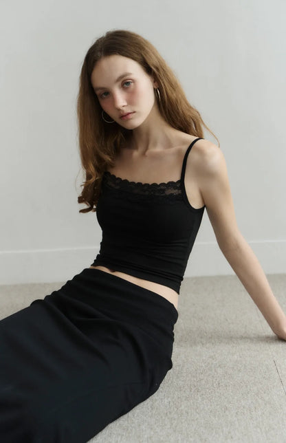 Fold-Over Ribbed Mermaid Maxi Skirt<br/>反折寬腰帶羅紋魚尾裙