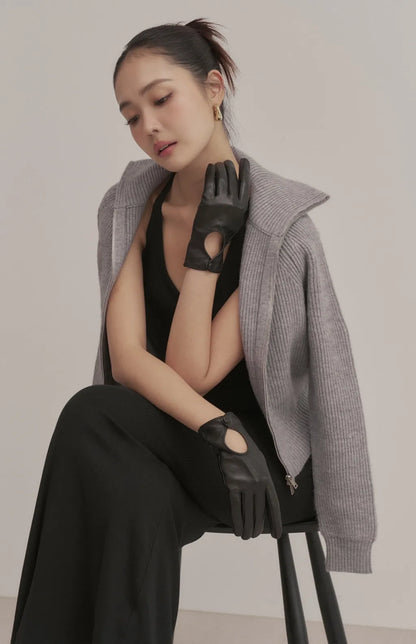 Ribbed V-Neck Racerback Bodycon Maxi Bra Dress<br/>羅紋V領挖背修身Bra Dress