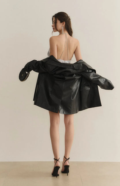 Statement Leather Blazer<br/>氣勢皮革西裝外套