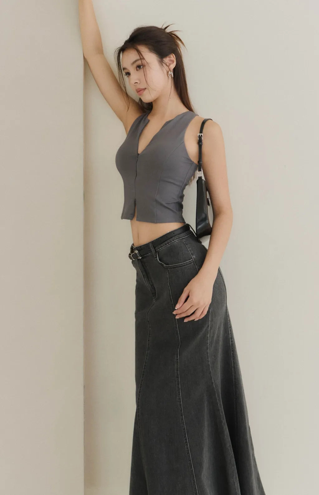 Denim Mermaid Maxi Skirt<br/>牛仔魚尾長裙