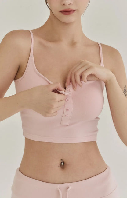 Front Button Bra Top<br/>+2Cup美式可開釦Bra Top