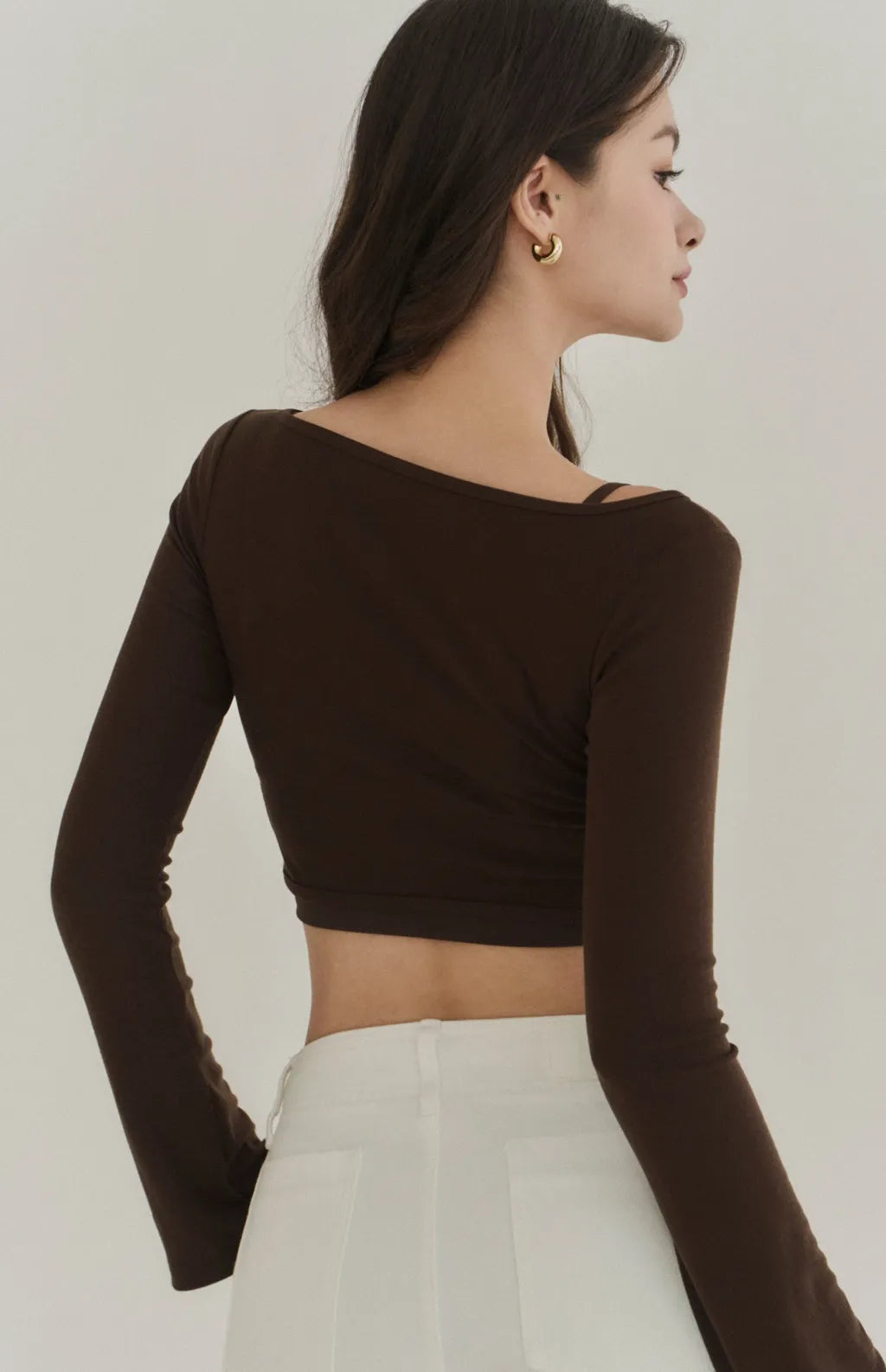 Lyocell Twist Front Lapel Shrug<br/>涼感萊塞爾紐結翻領罩衫