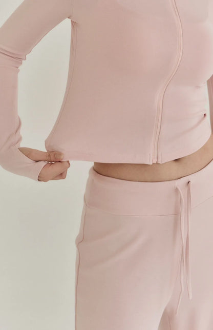 Modal Stand Collar Zip Crop Jacket<br/>莫代爾親柔感立領外套