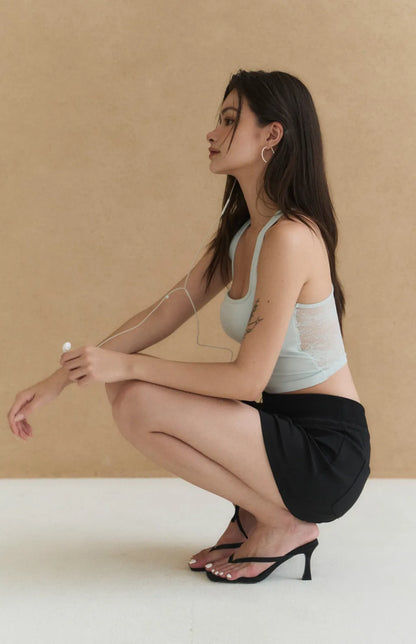 Soft-Touch Wide-Waistband Drawstring Shorts<br/>柔感寬腰帶抽繩短褲