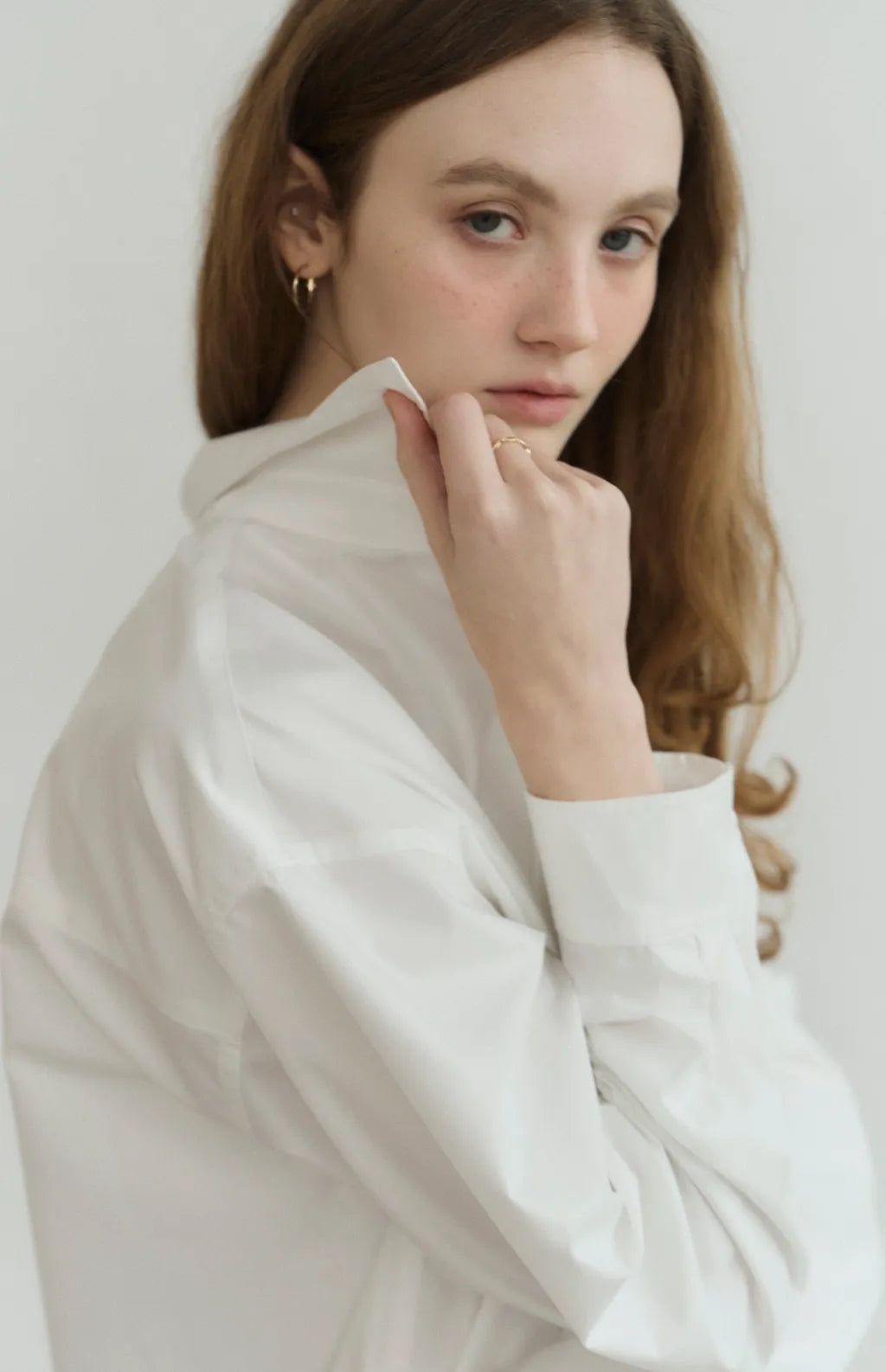 Water-Repellent Oversized Shirt<br/>抗潑水品牌刺繡襯衫