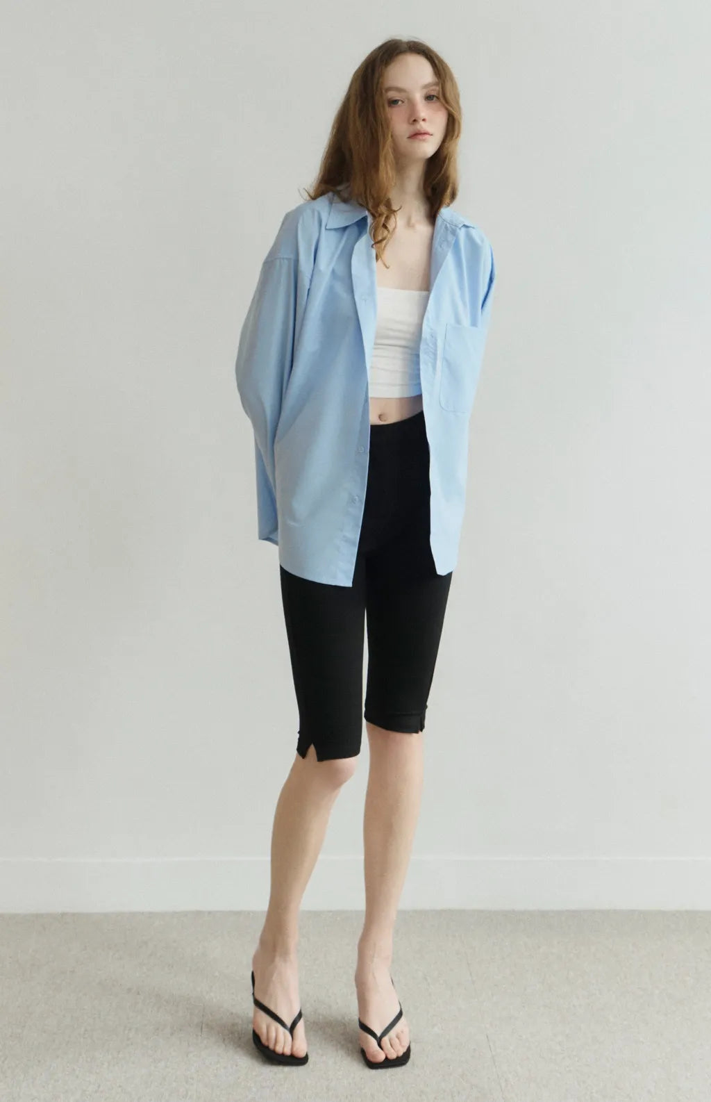 Water-Repellent Oversized Shirt<br/>抗潑水品牌刺繡襯衫